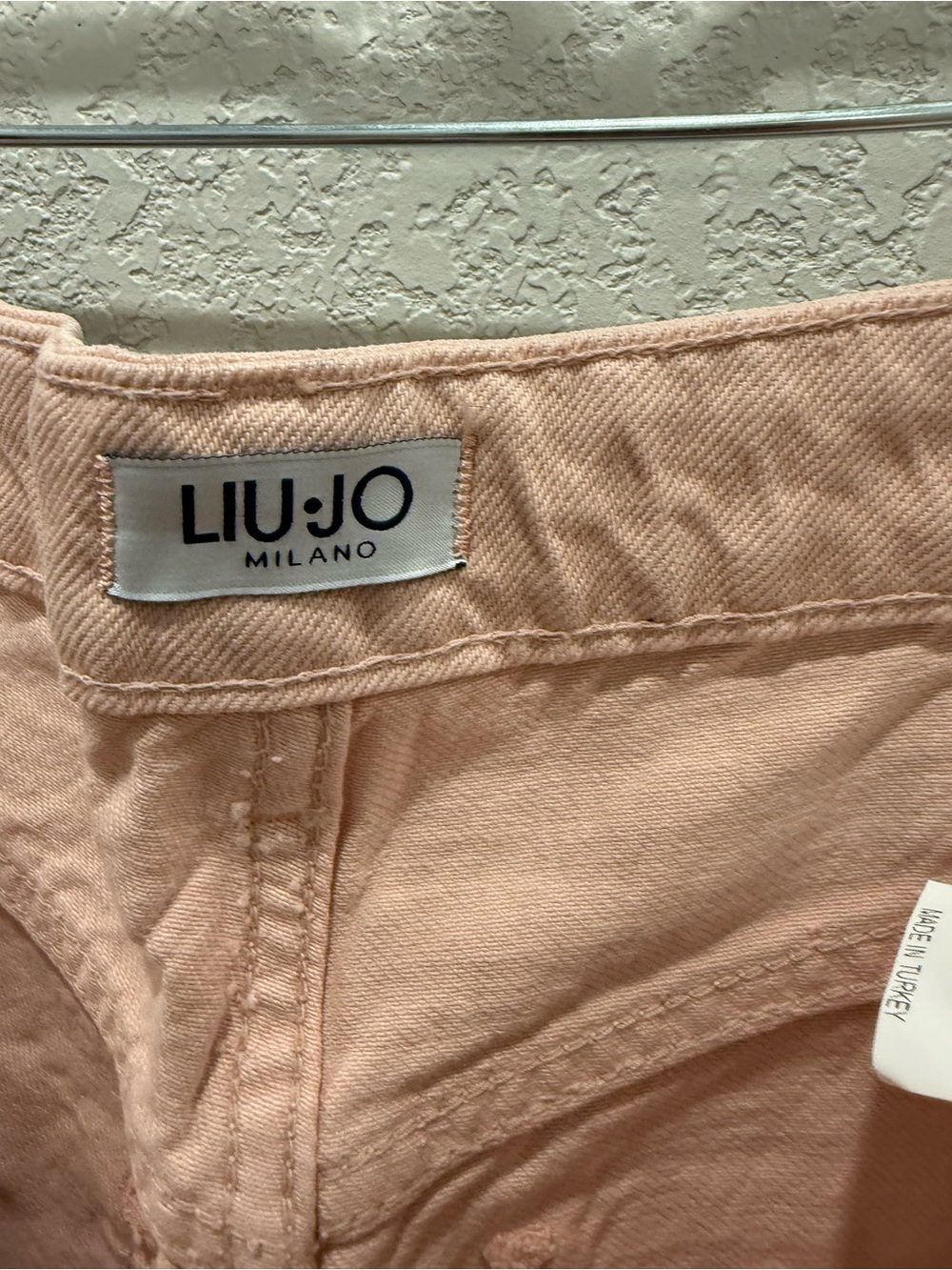 LIU JO MILANO High-Rise Straight Leg Women's Jeans - Blush Pink - Picture 7 of 9